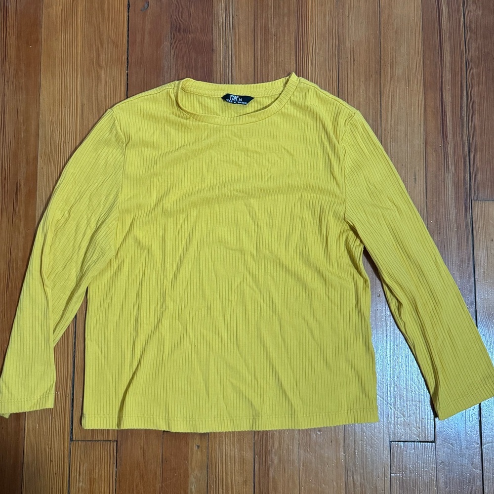 Yellow knit long sleeve